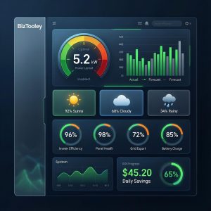 Home BizTooly Solar energy dashboard by biztooly – professional solar monitoring & roi management system